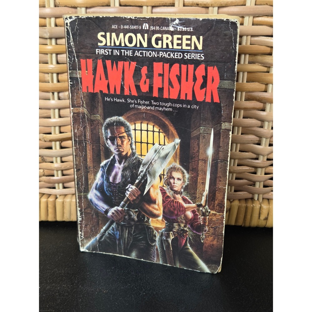 Hawk & Fisher Simon R Green 1990 First Ace Edition Mass Market Paperback Fantasy